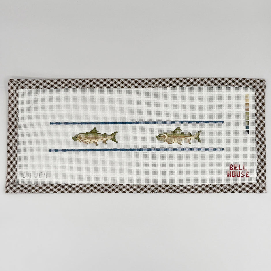 Brown Trout Key Fob Canvas