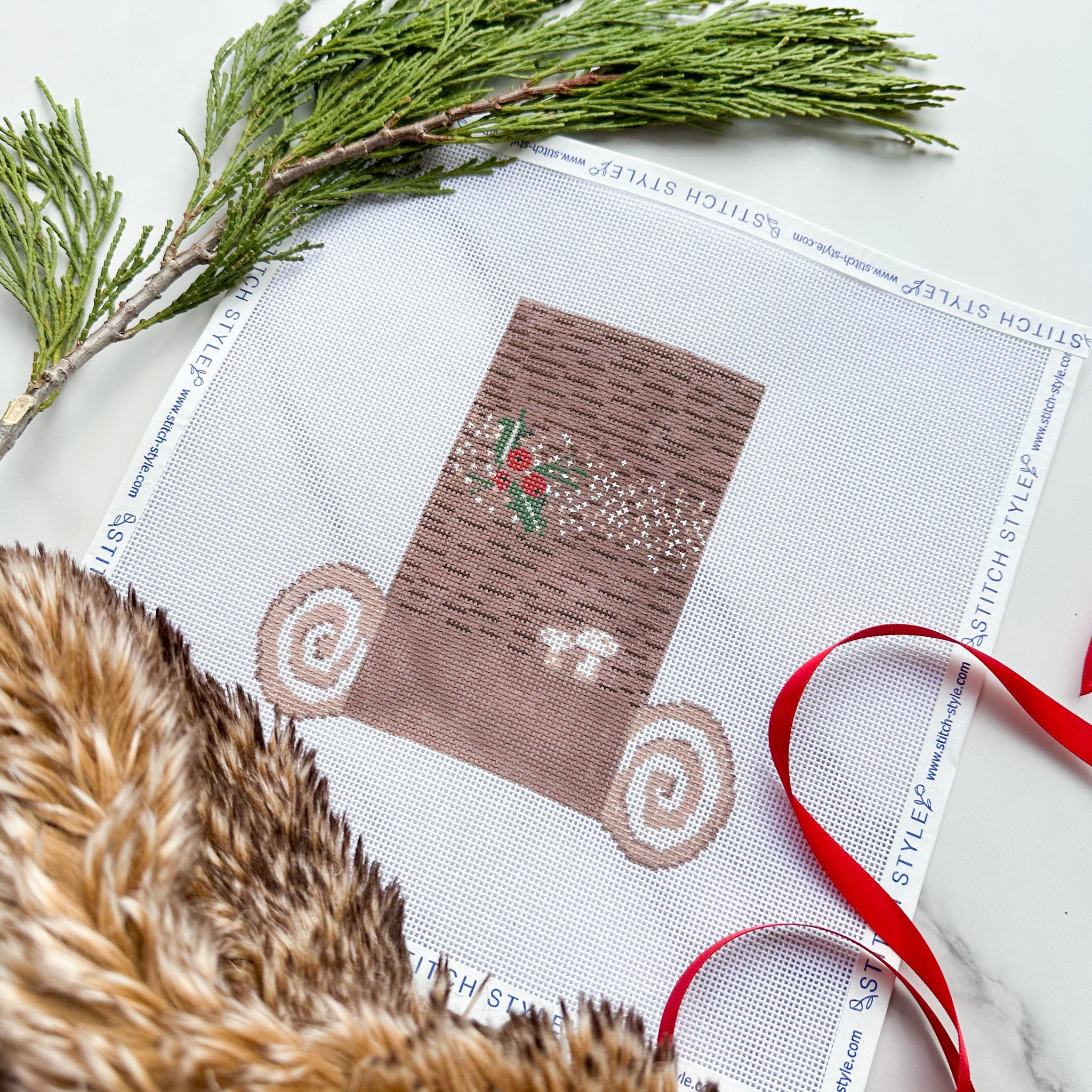 3D Buche de Noel Canvas