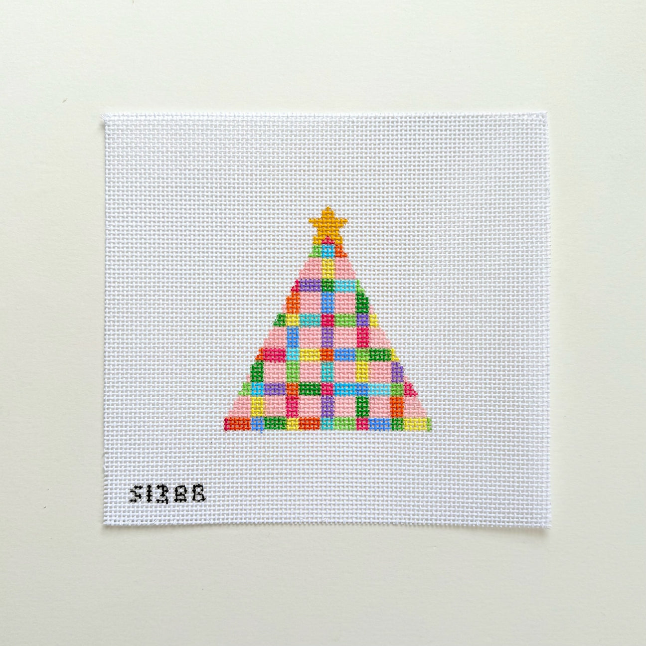 Multi Colored Plaid Tree Canvas