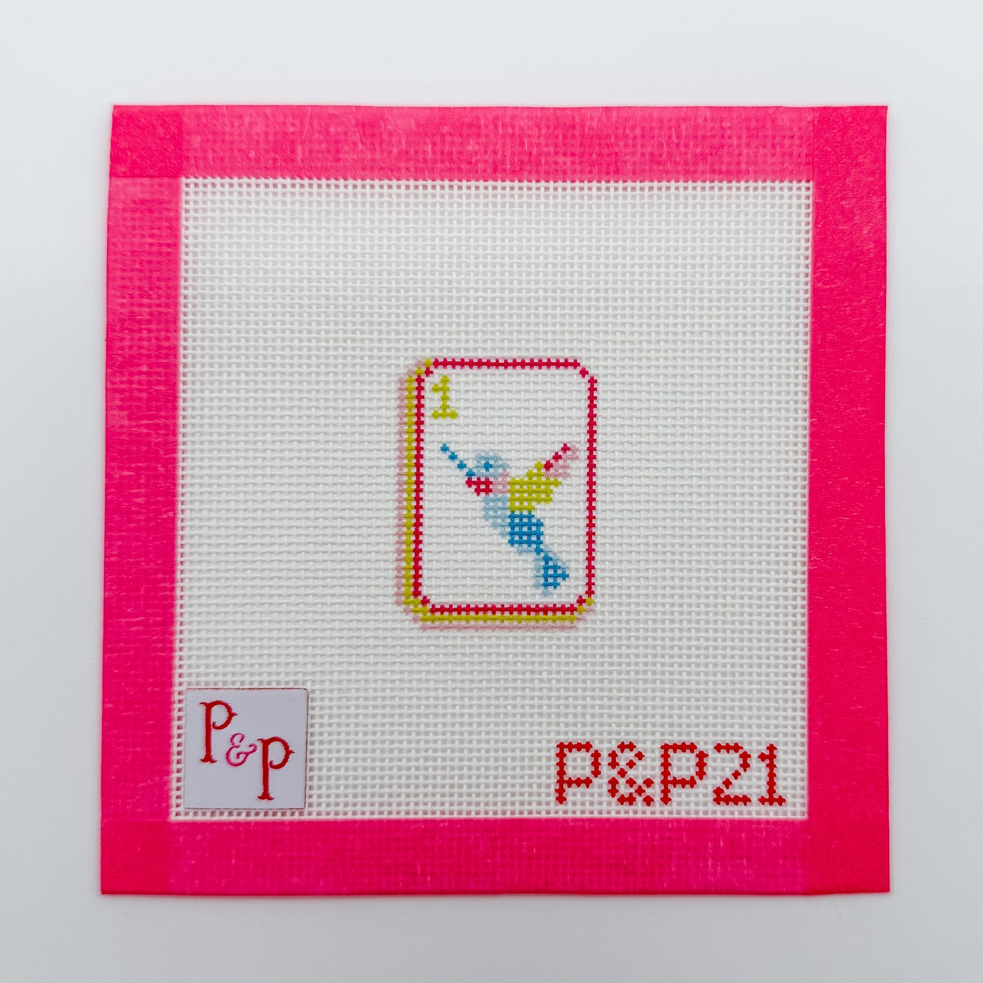 Bam Bird Mahjong Tile Mini (18 Mesh) Canvas