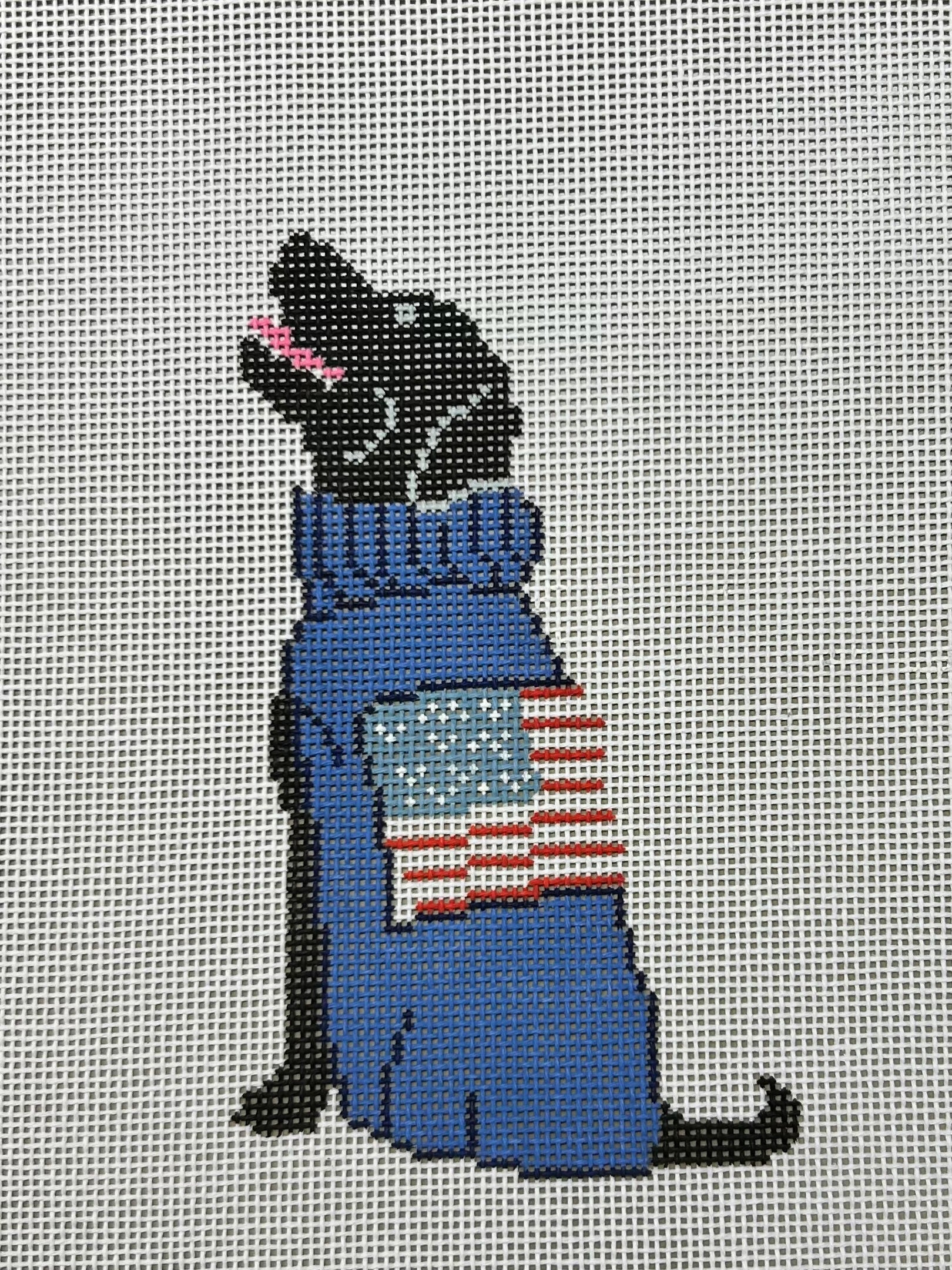 Black Lab w/ Sweater 18M Canvas