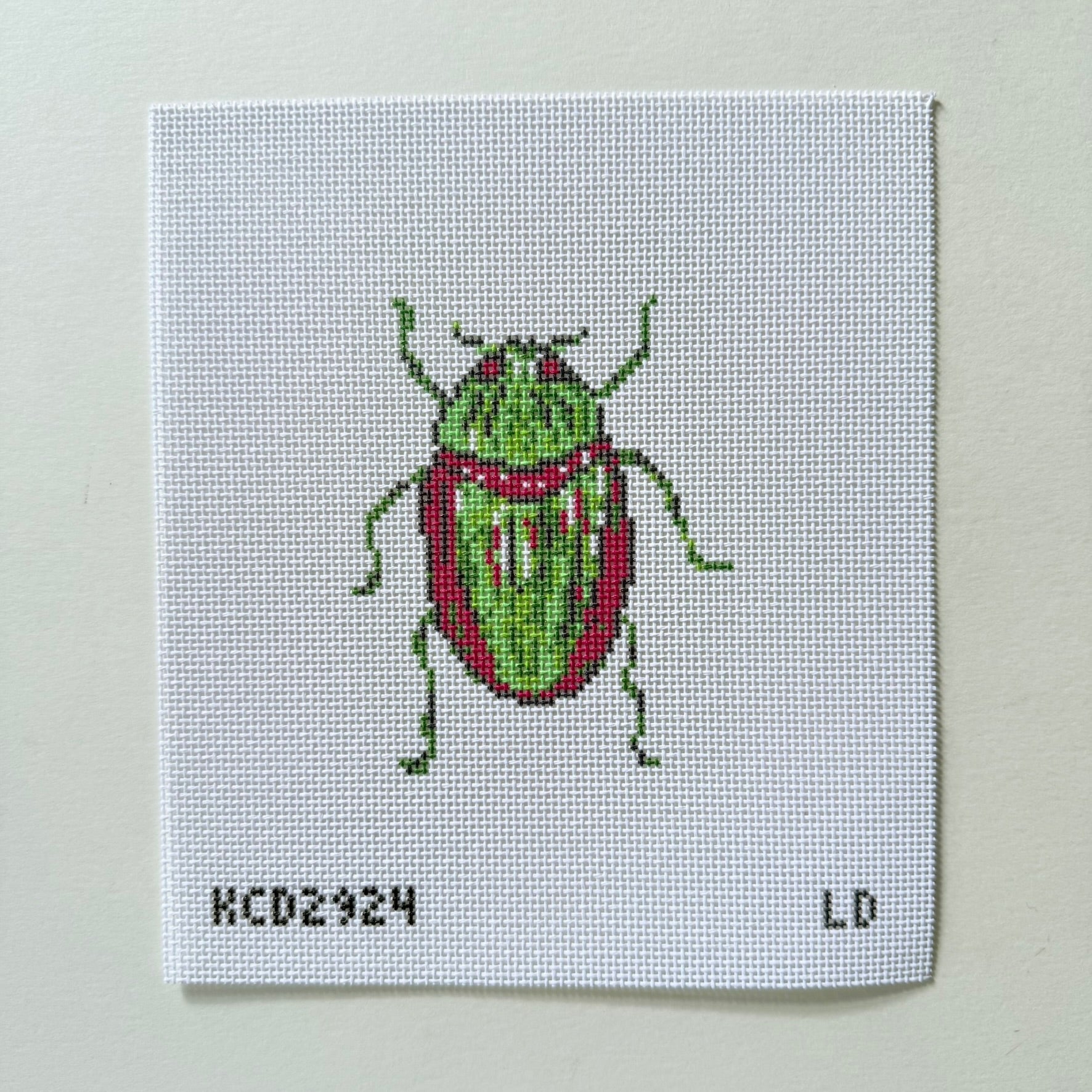 Green Beetle Printed Canvas