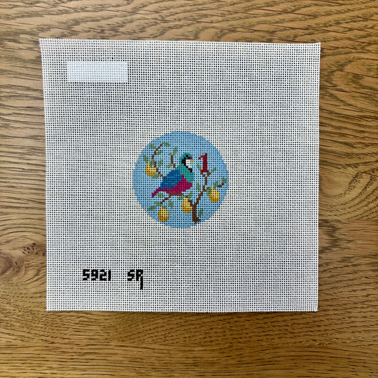 Twelve Days, 2.5" Rounds Day One - Partridge Canvas