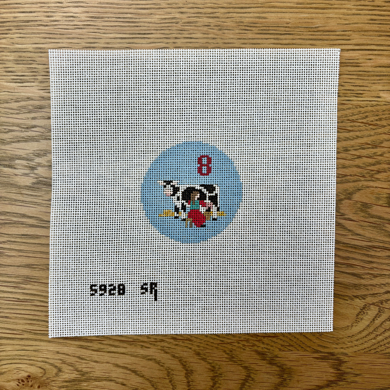 Twelve Days, 2.5" Rounds Day Eight - Maids Canvas