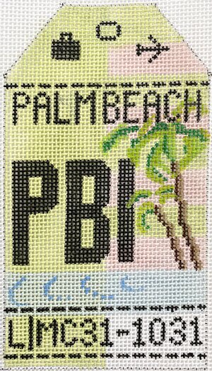 Palm Beach Vintage Travel Tag Canvas