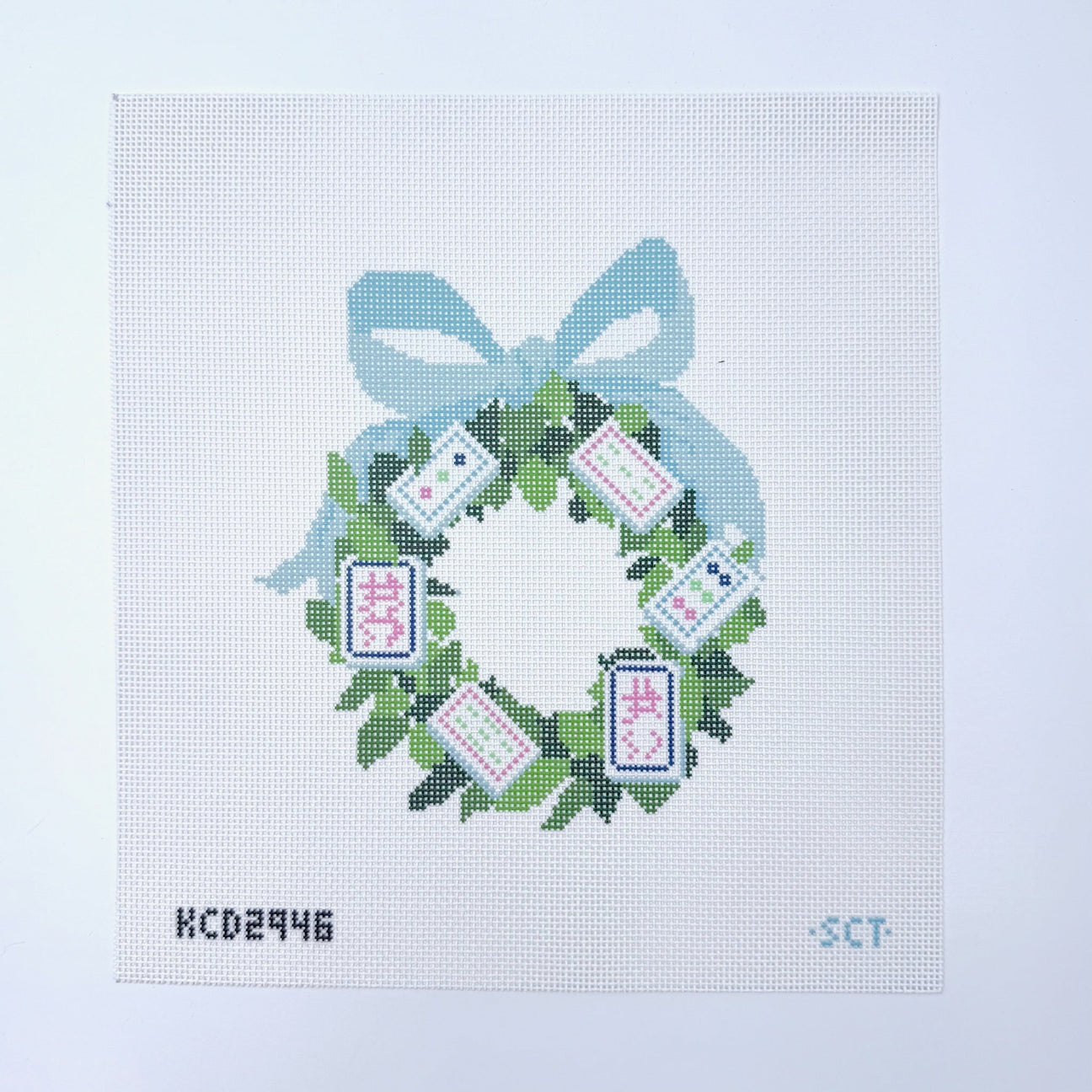 Mahjong Wreath Printed Canvas