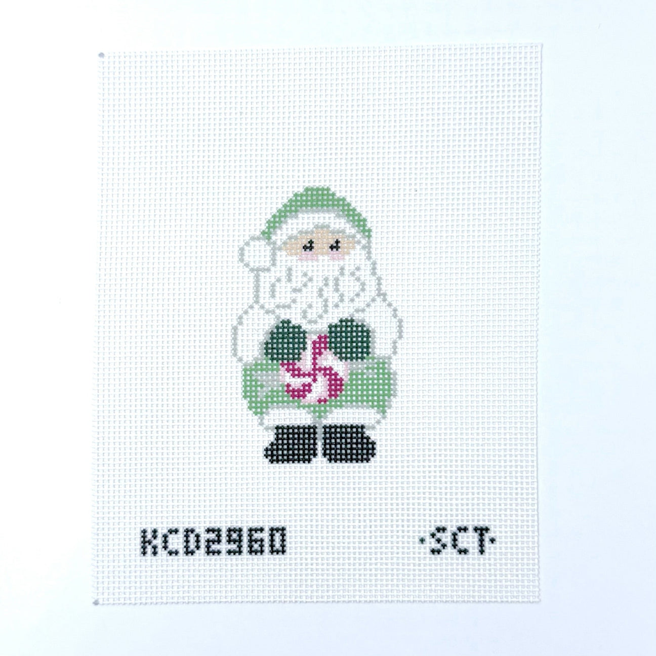 Peppermint Santa Printed Canvas