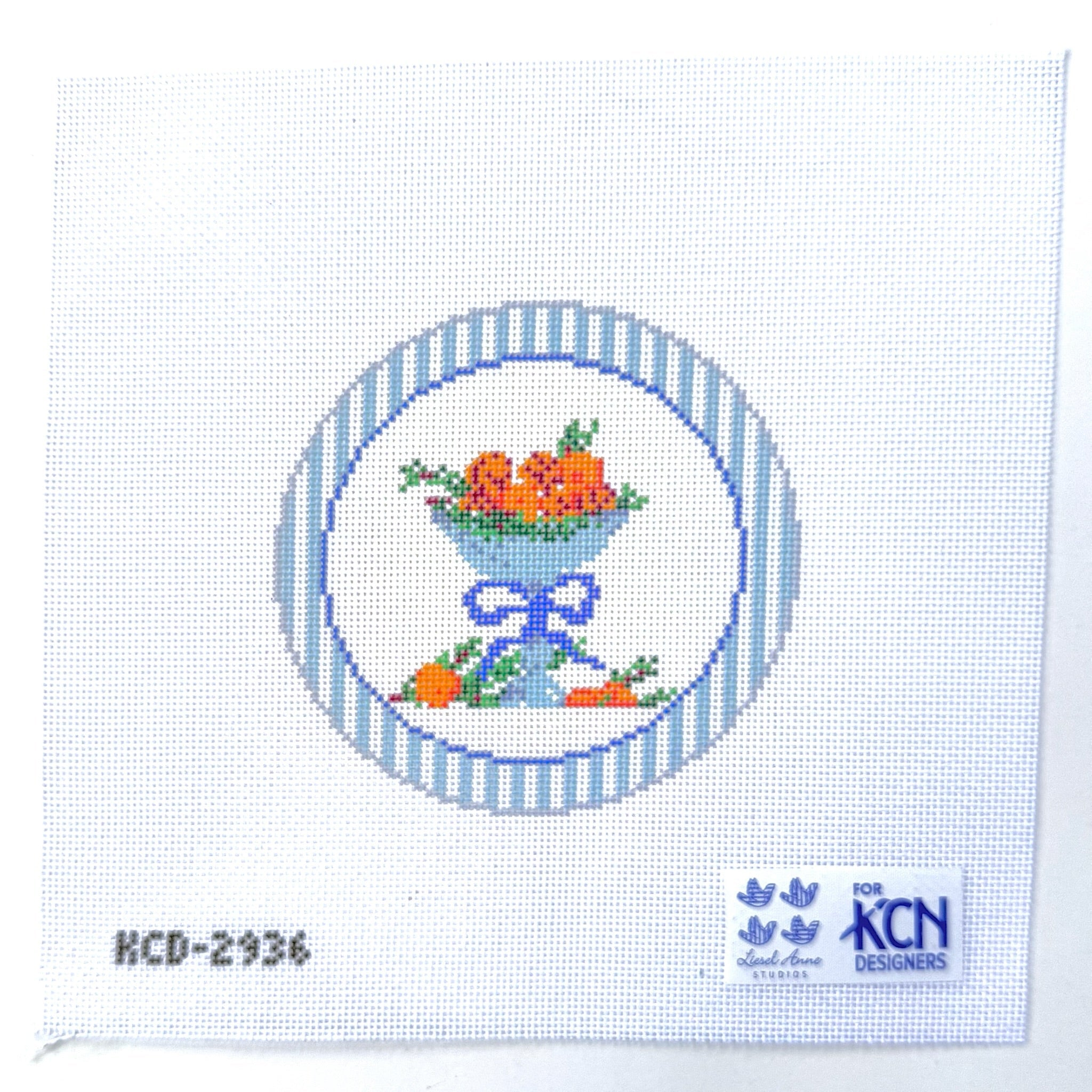 Orange Bowl Ornament Printed Canvas