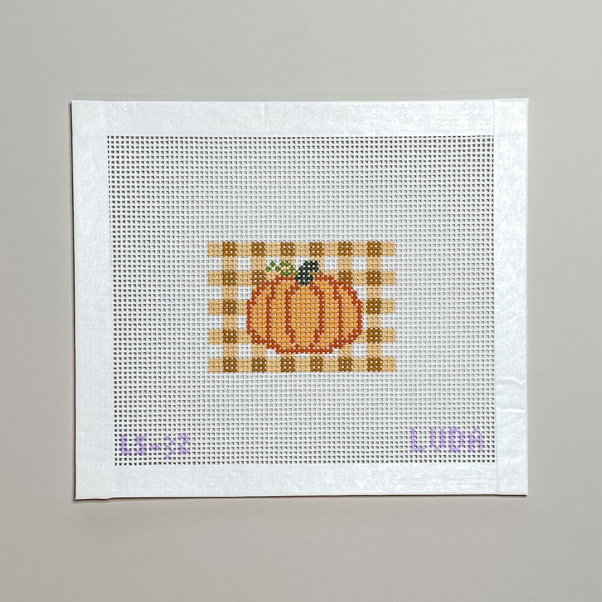 Gingham Pumpkin Canvas