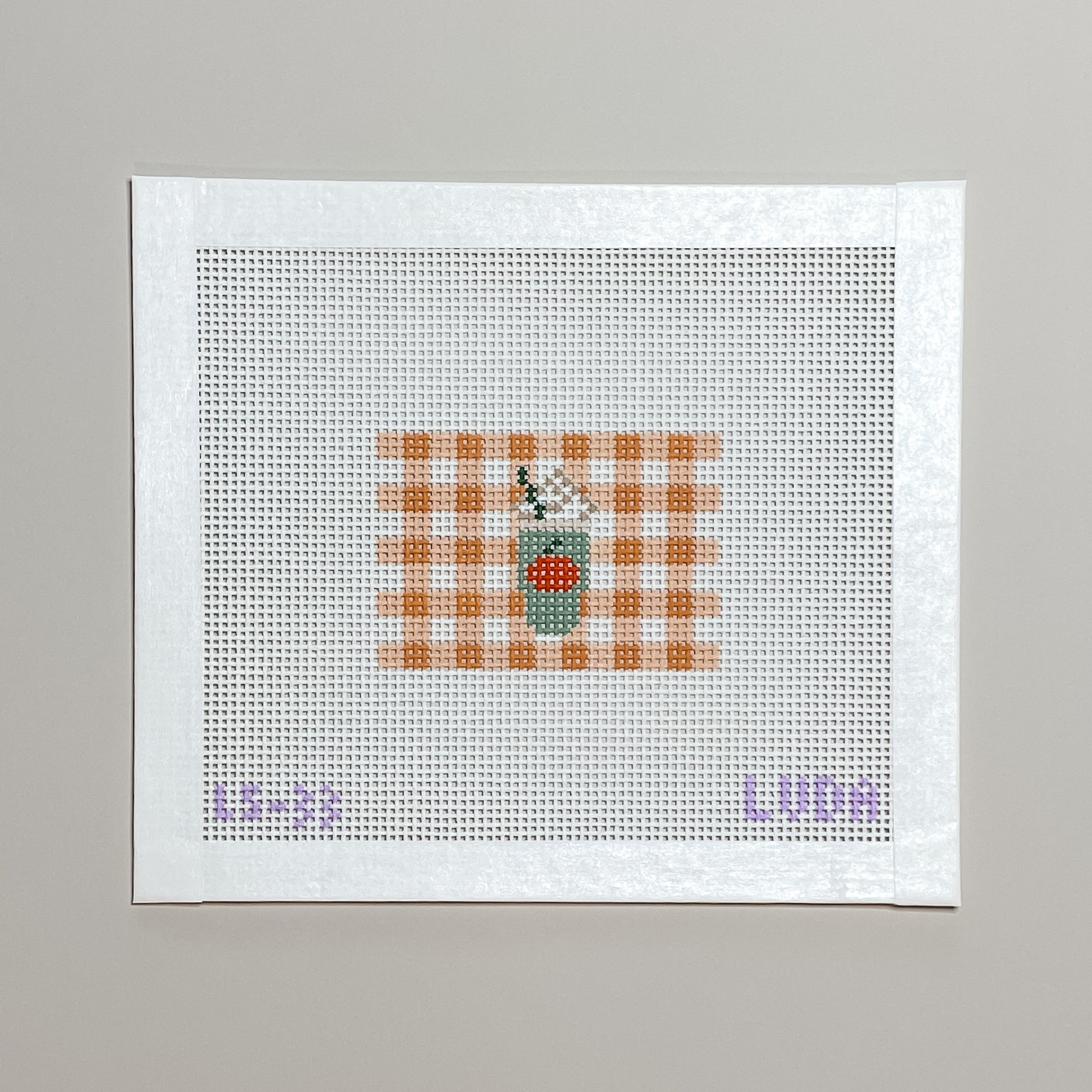 Gingham Pumpkin Spice Canvas
