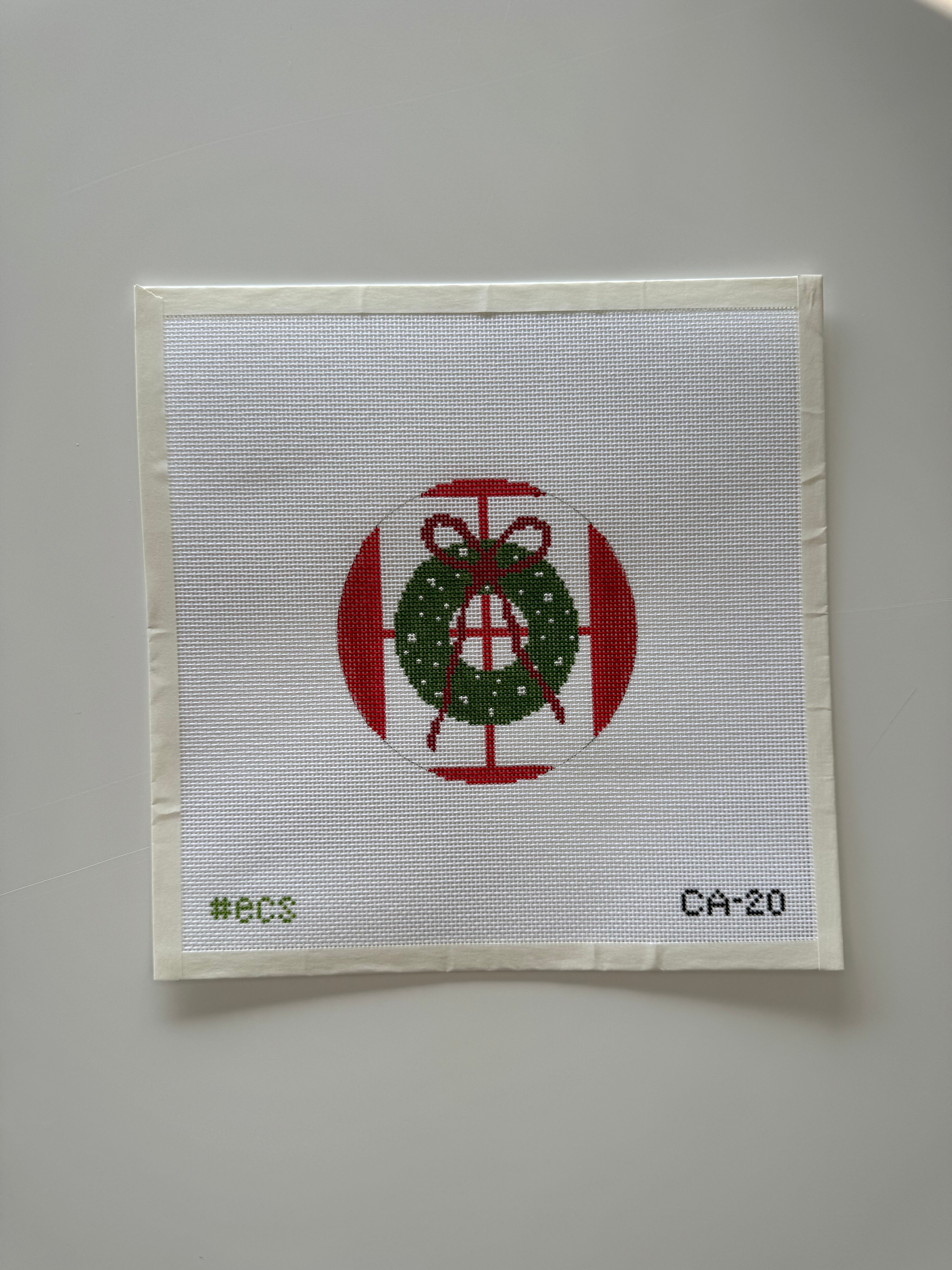 Card Art Ornament - Holiday Door Canvas