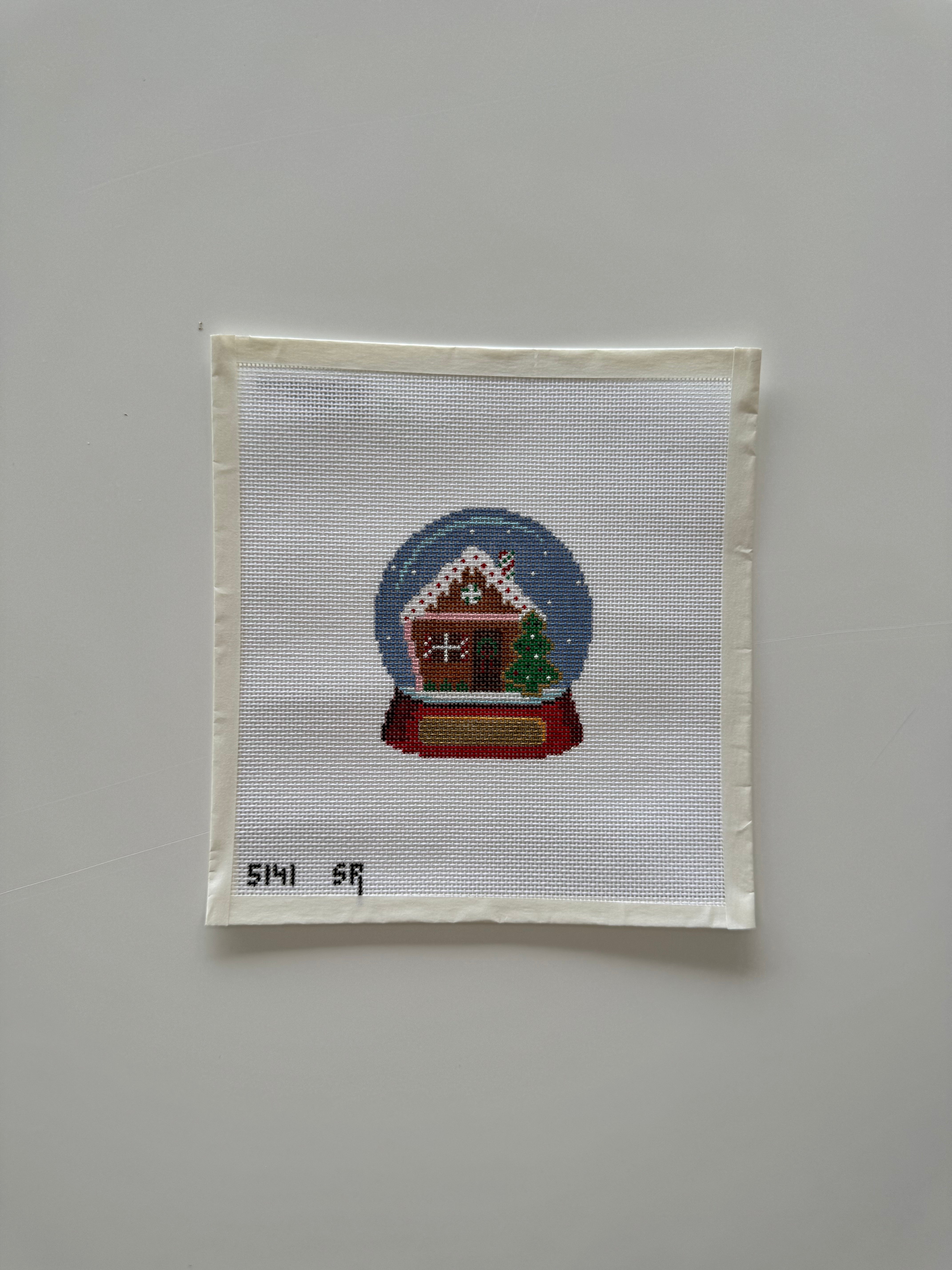 Gingerbread Snow Globe Canvas