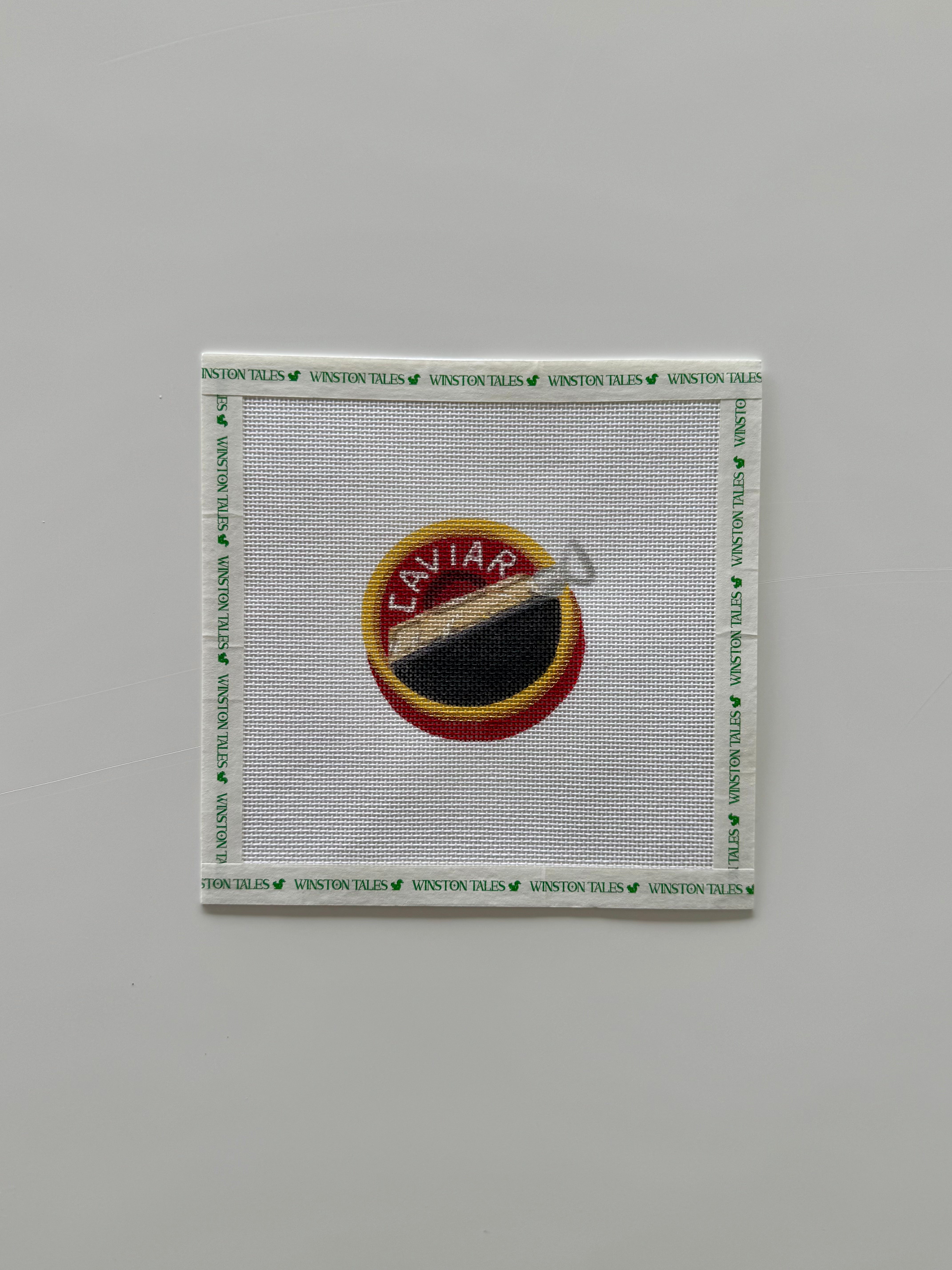 Caviar Hand Painted Needlepoint Canvas