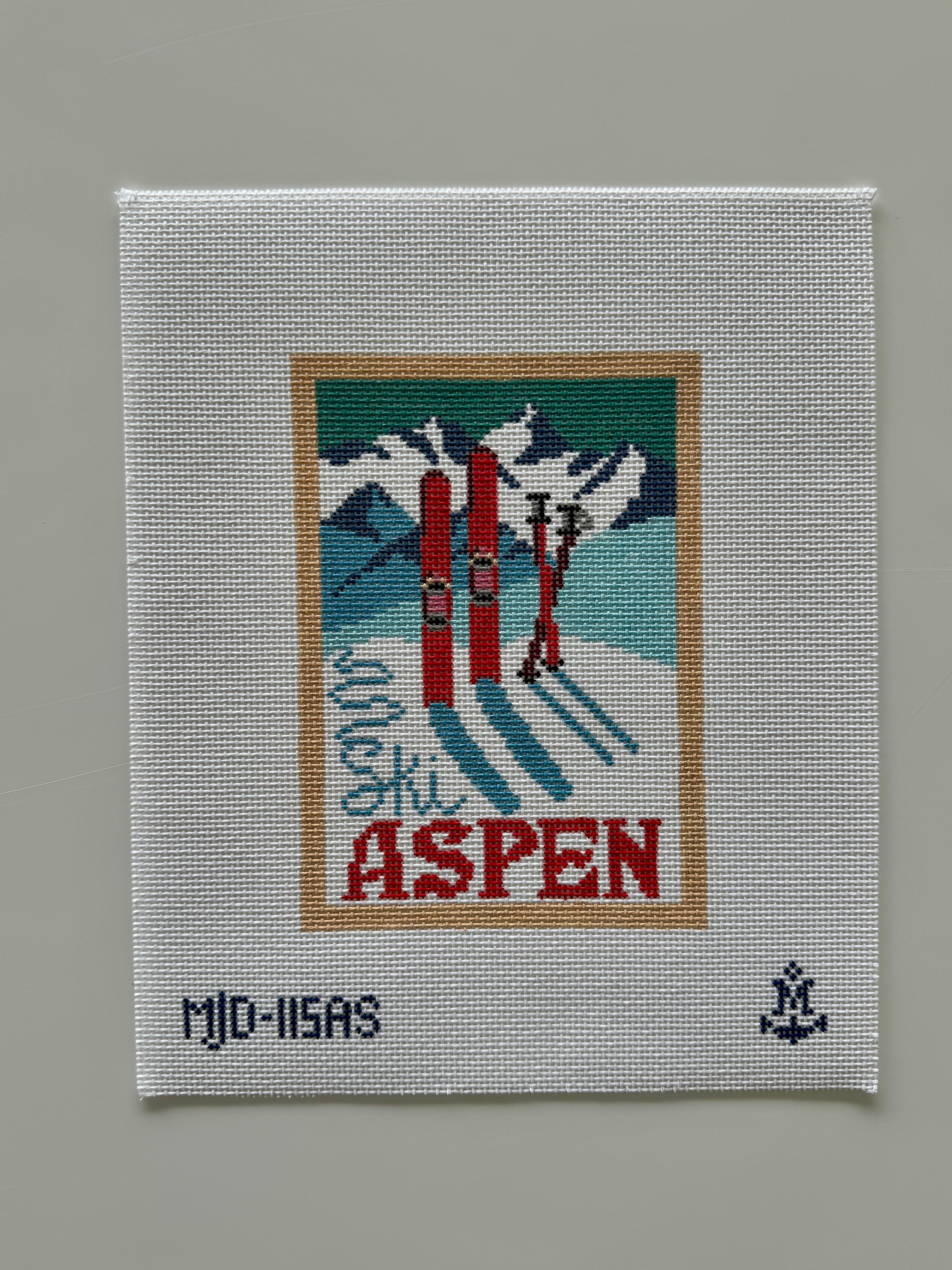 Vintage Ski Postcard - Aspen Canvas