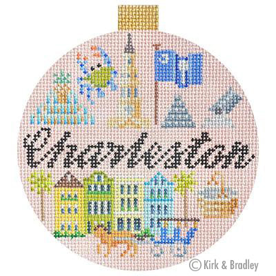 Travel Round Canvas - Charleston