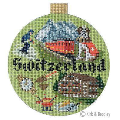 Travel Round - Switzerland Canvas