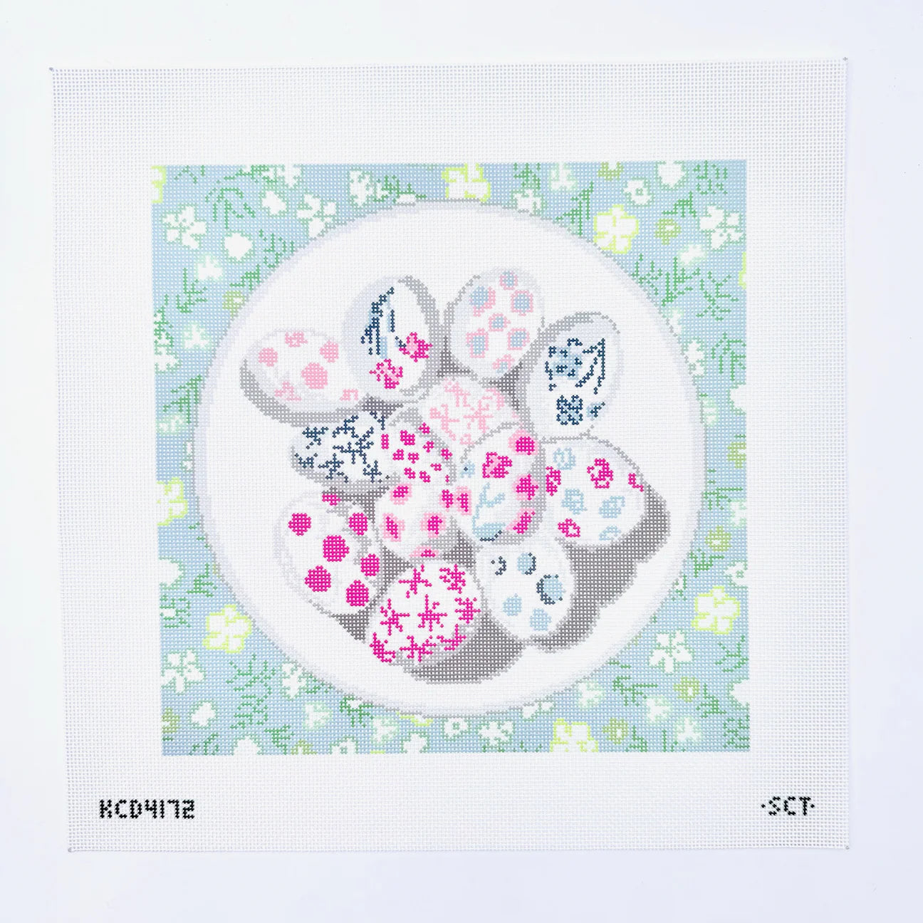 Life Is Like a Bowl of Eggies Square Printed Canvas