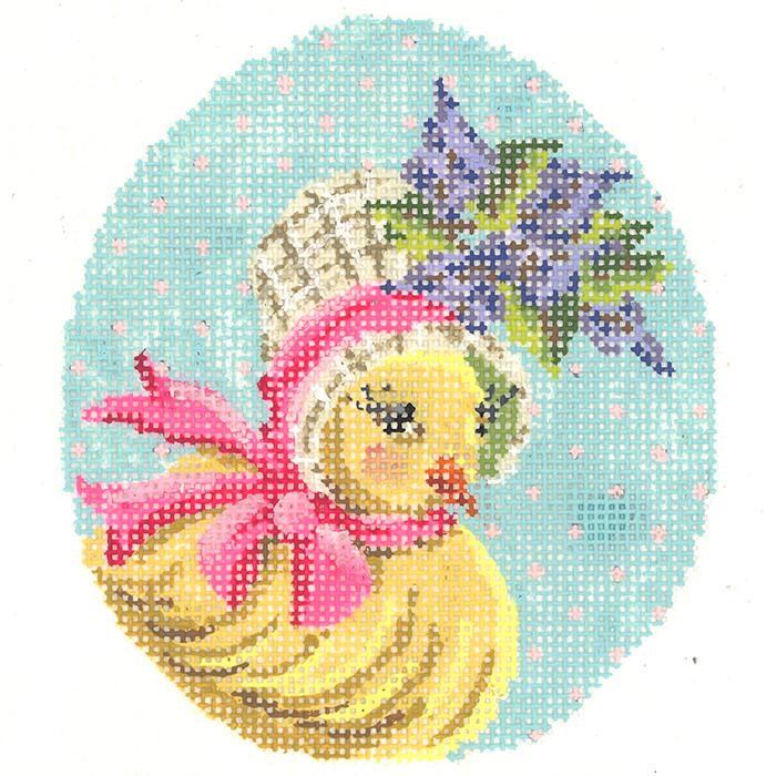 Miss Lilac Chick Egg Canvas