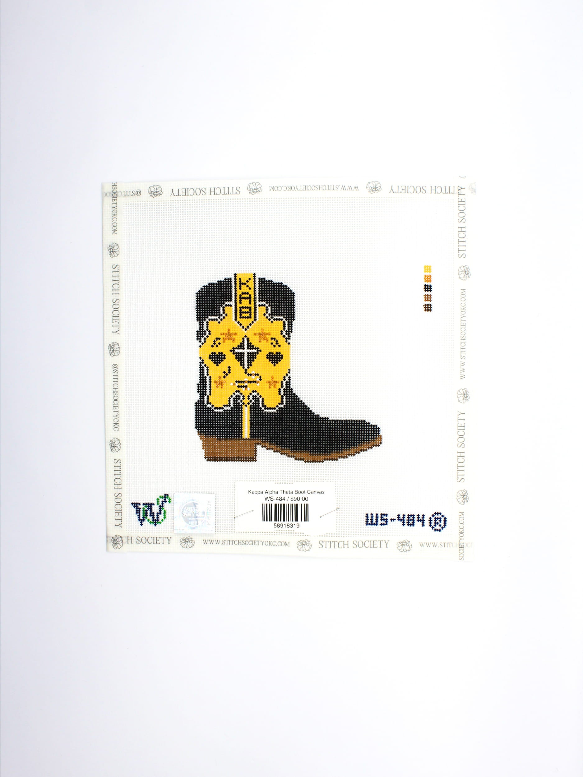 Kappa Alpha Theta Boot Canvas