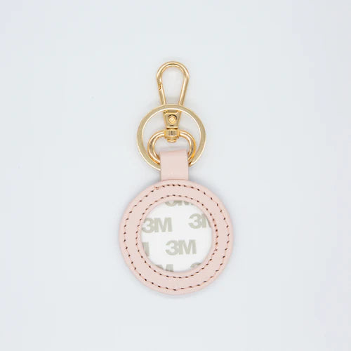 Self-finishing Leather Key Fob-Light Pink