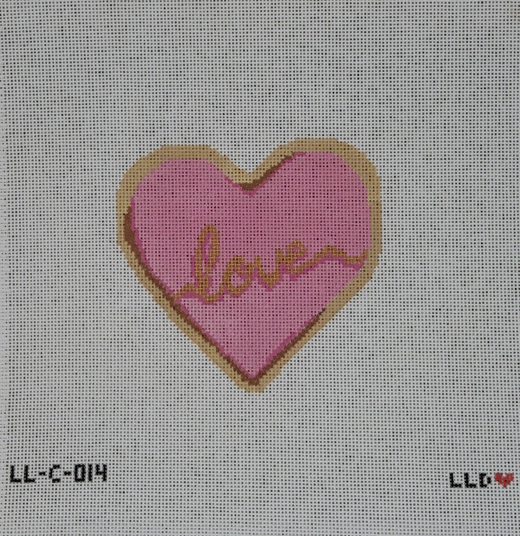 Love Heart Cookie w/Stitch Guide