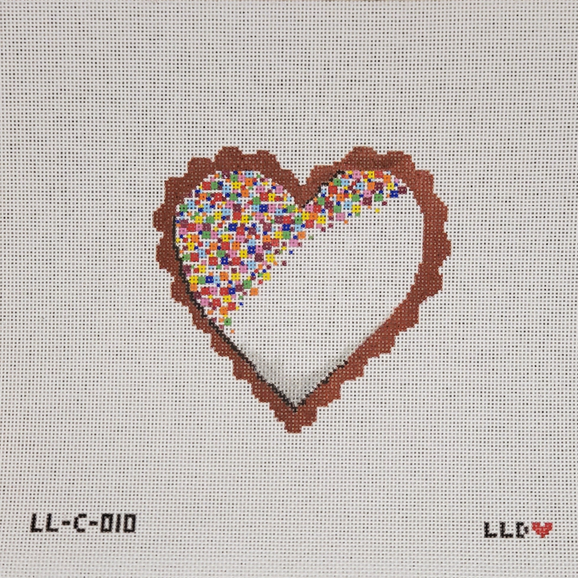 Sprinkle Heart Cookie w/Stitch Guide