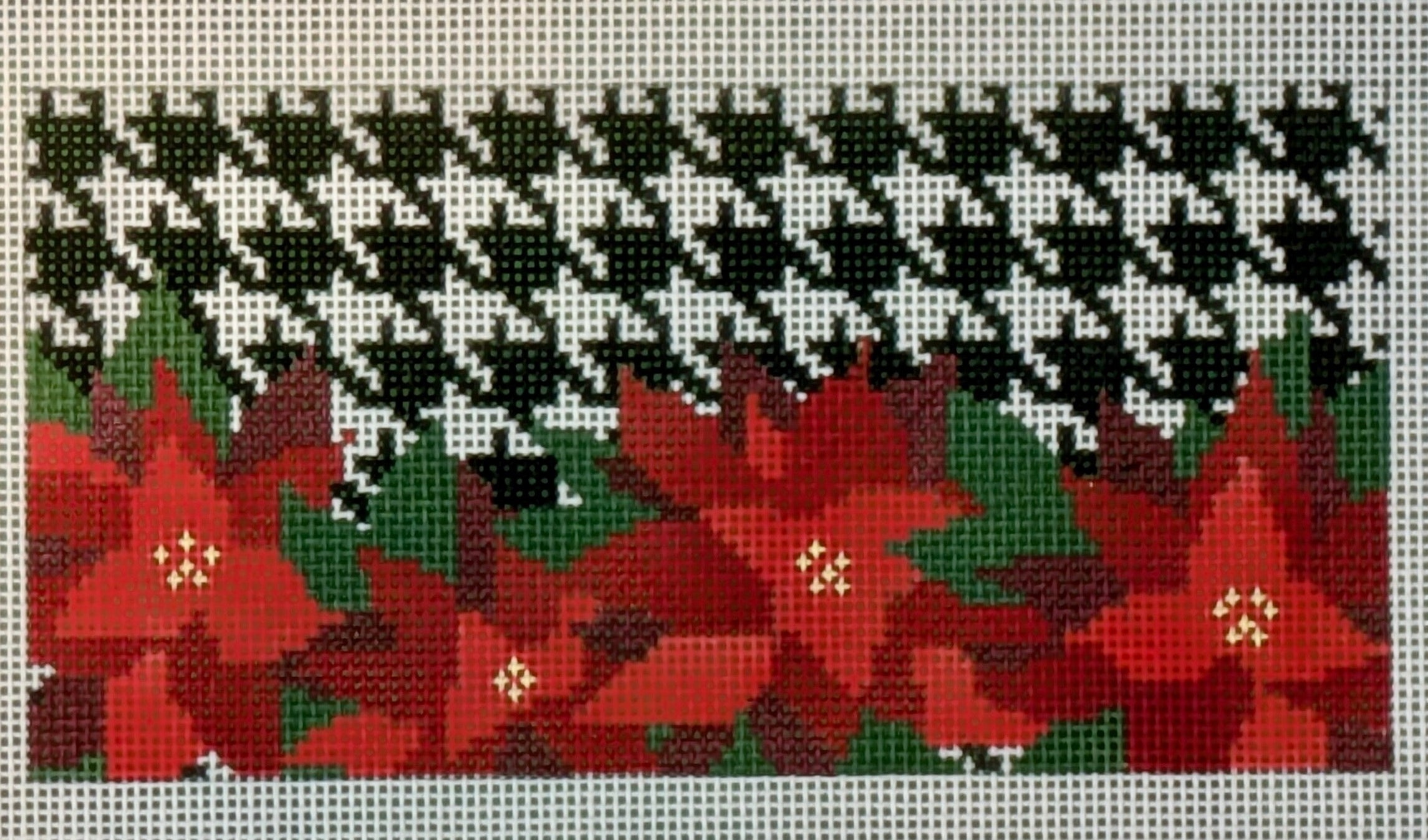 Houndstooth Poinsettia Clutch Insert