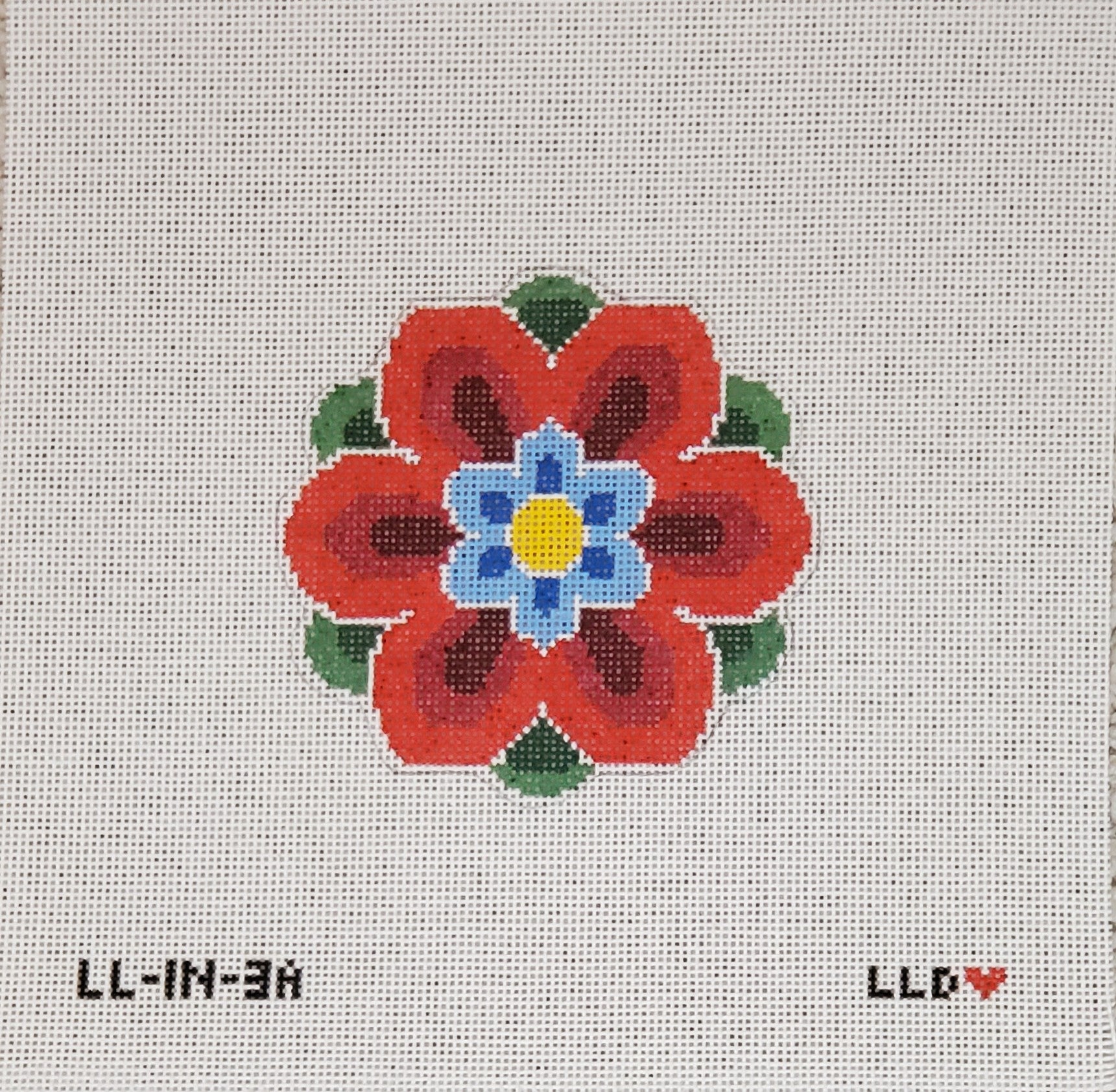Geometric Flower Insert Red/Blue