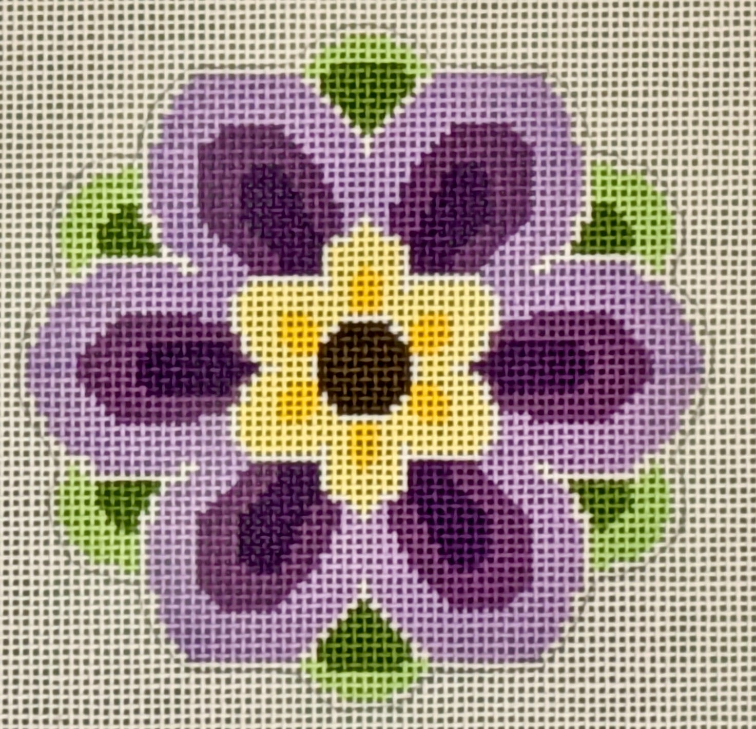 Geometric Flower Insert Purple