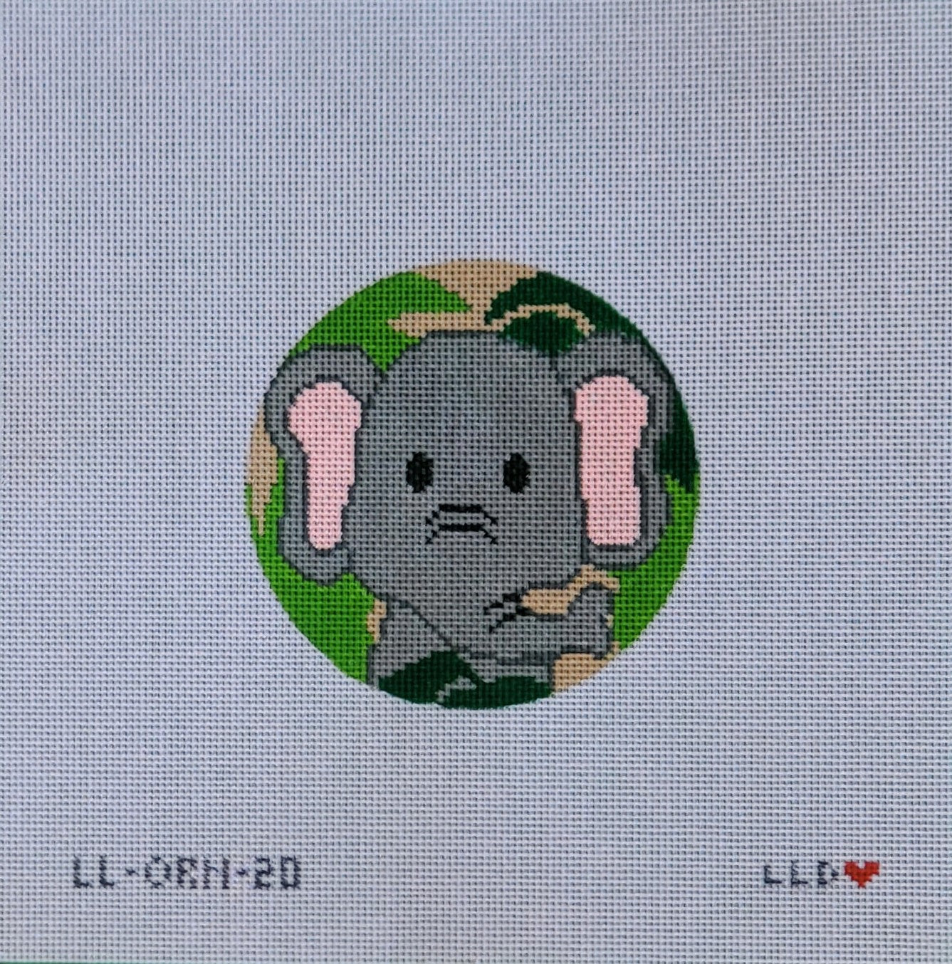 Elephant Ornament Round