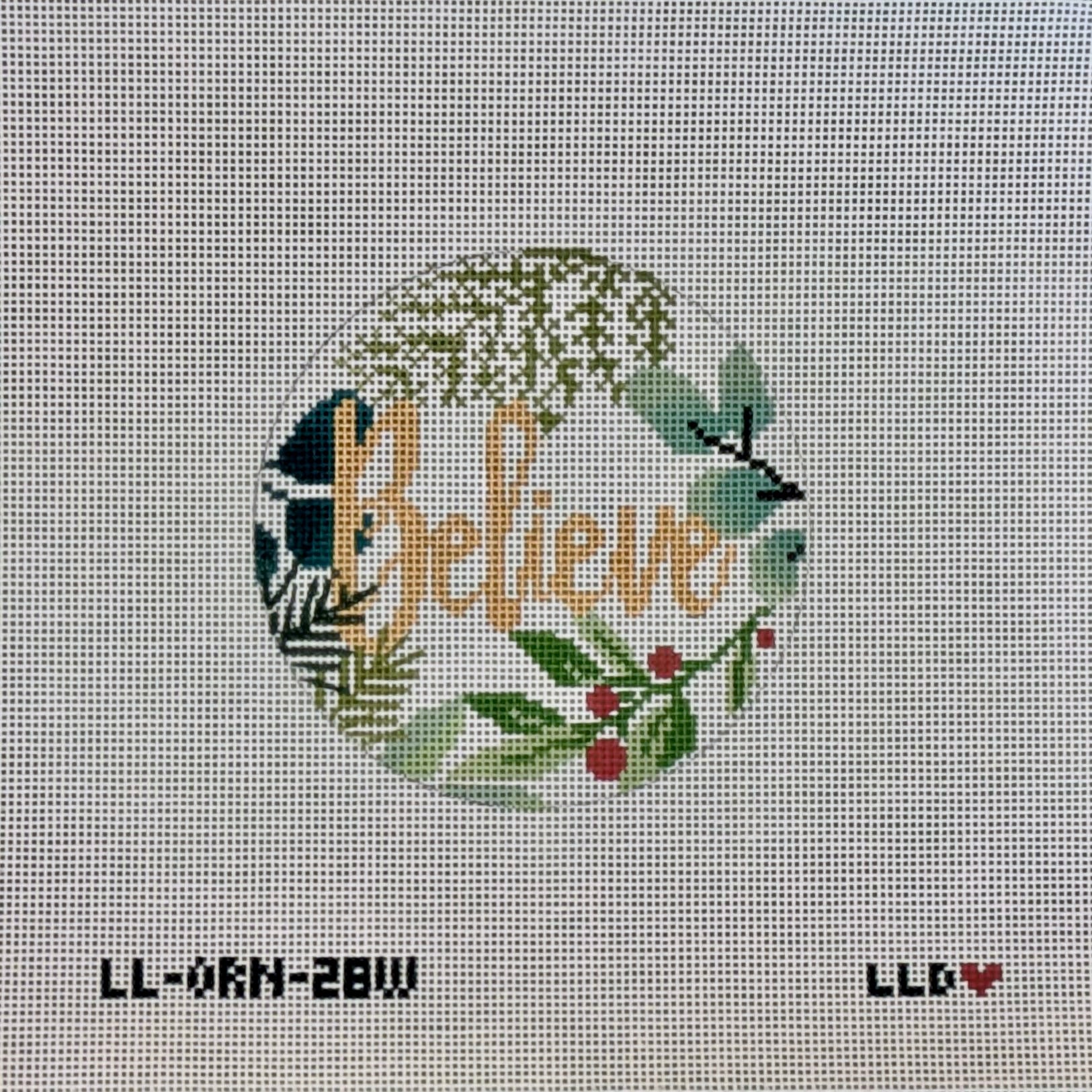 Believe Ornament Red