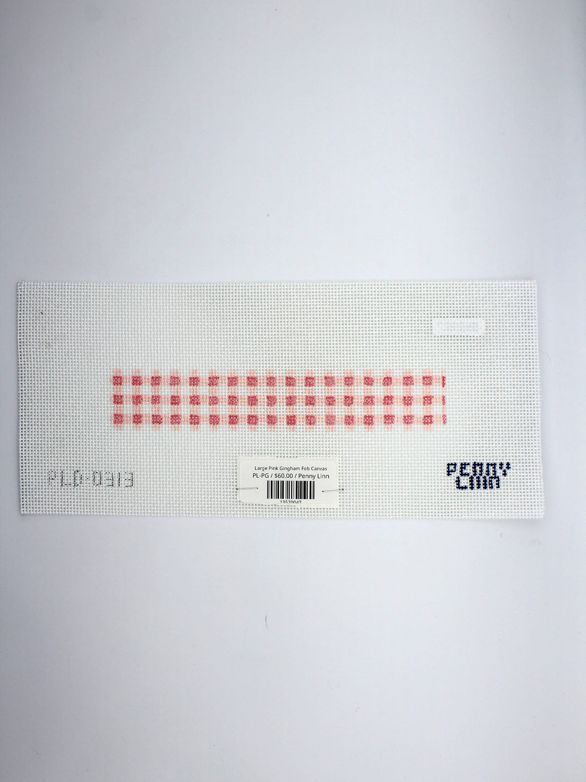 Large Pink Gingham Fob Canvas