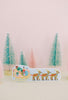Christmas Village Sleigh Canvas (13 Mesh)