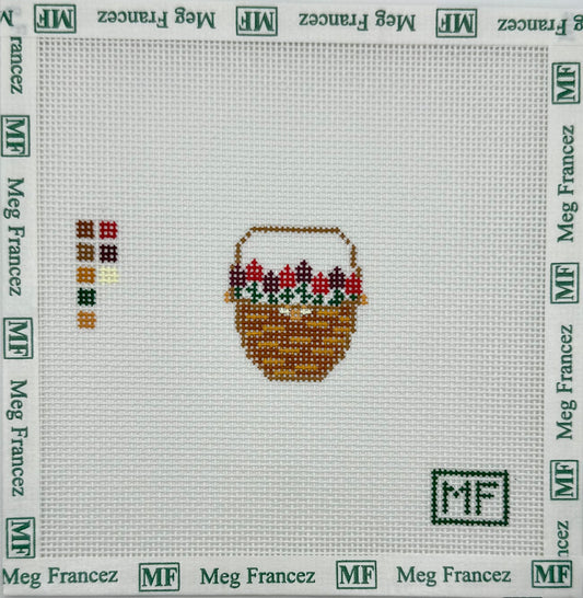Lightship Basket with Flowers Mini Canvas