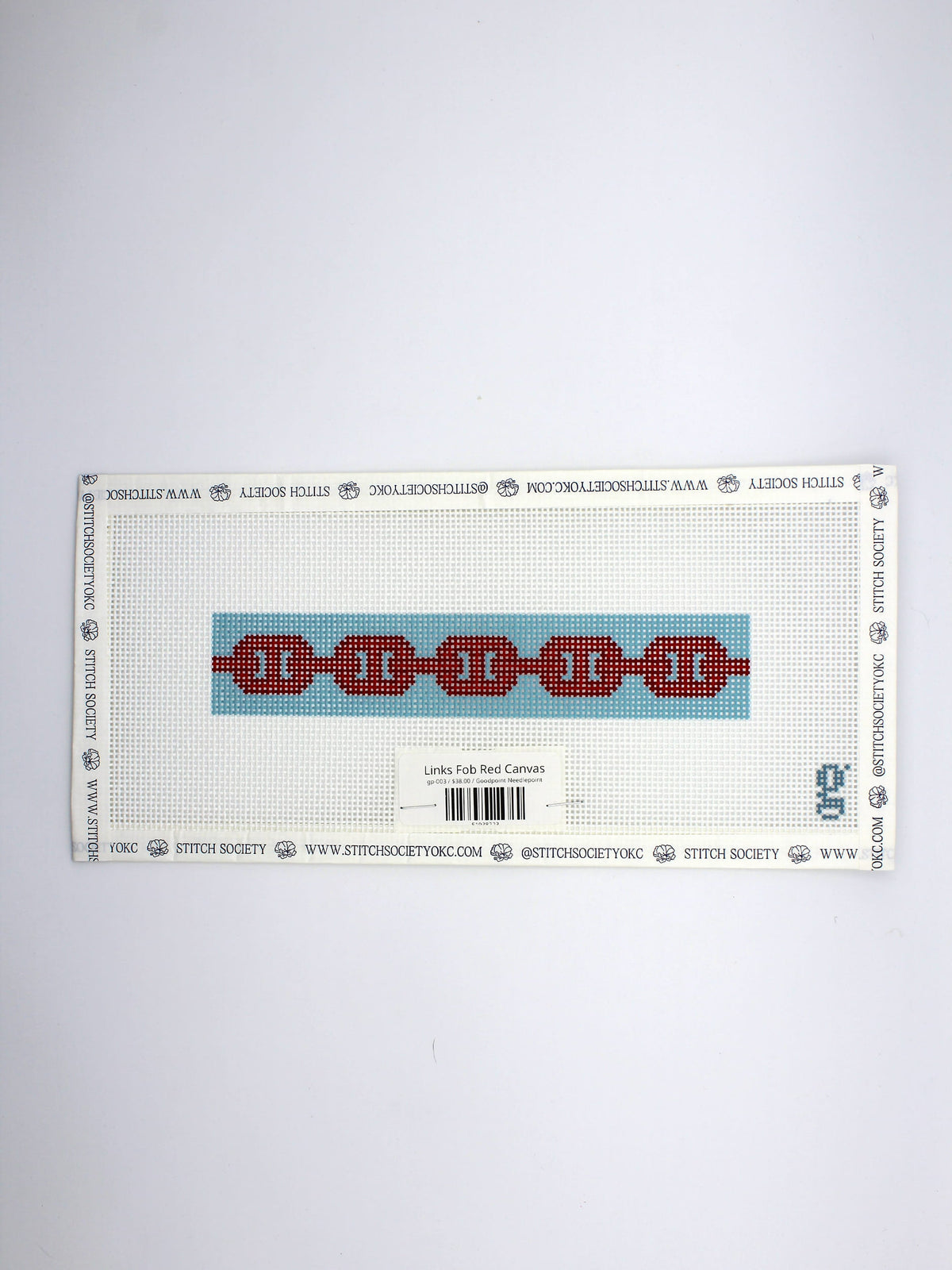 Links Fob Red Canvas