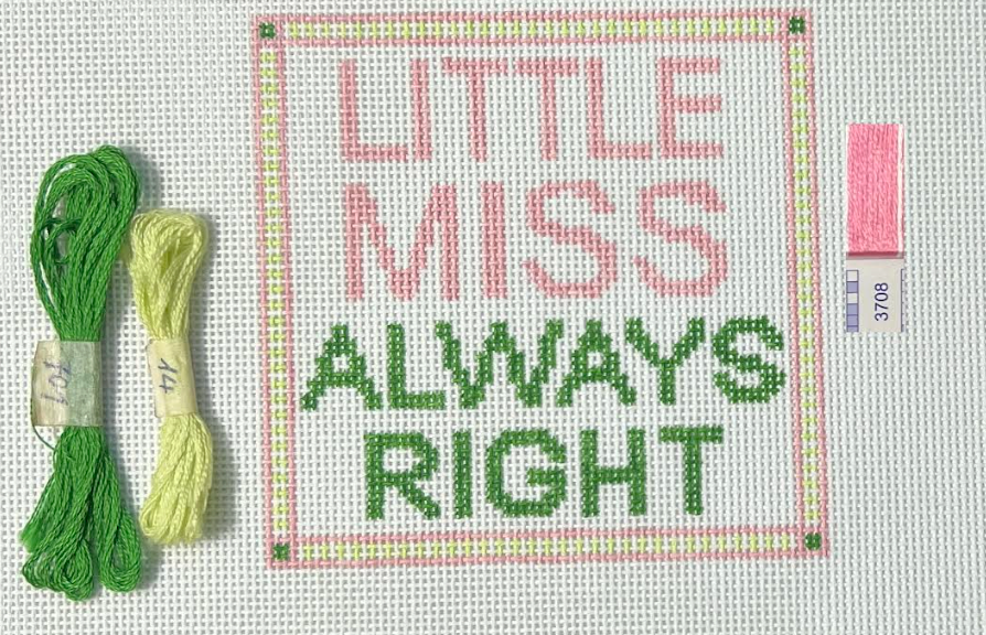Little Miss Always Right Canvas