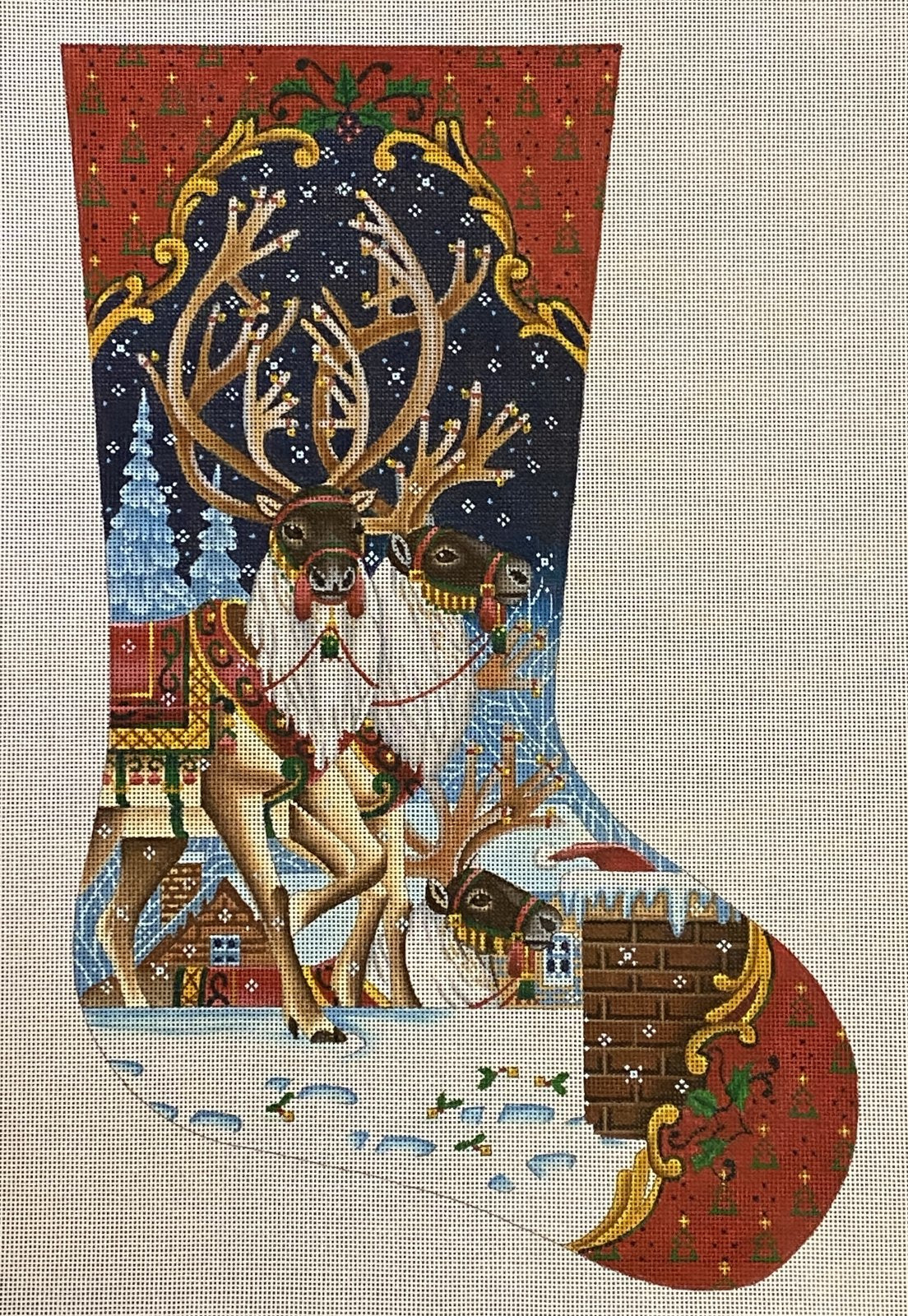 On the Rooftop Stocking Canvas