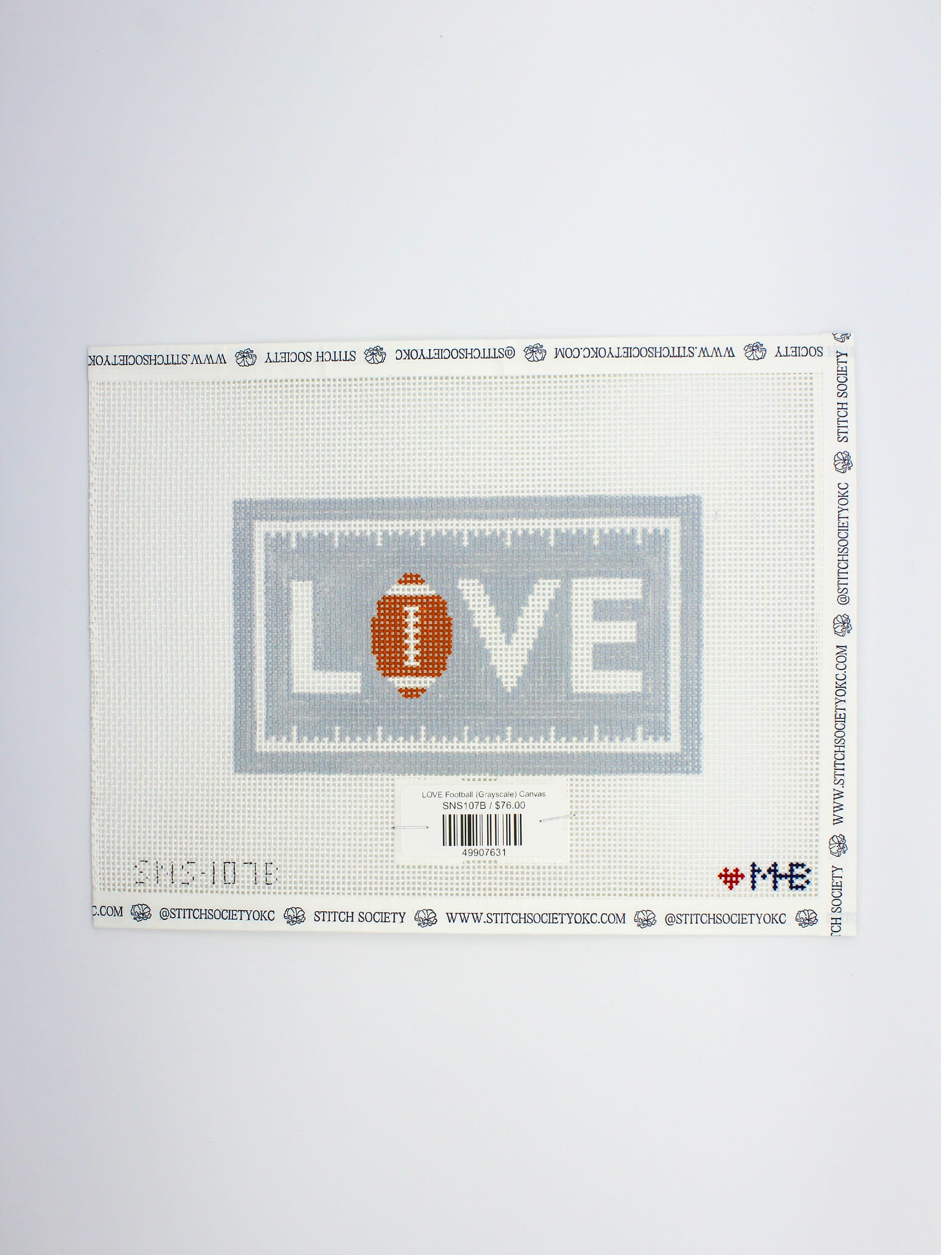 LOVE Football (Grayscale) Canvas