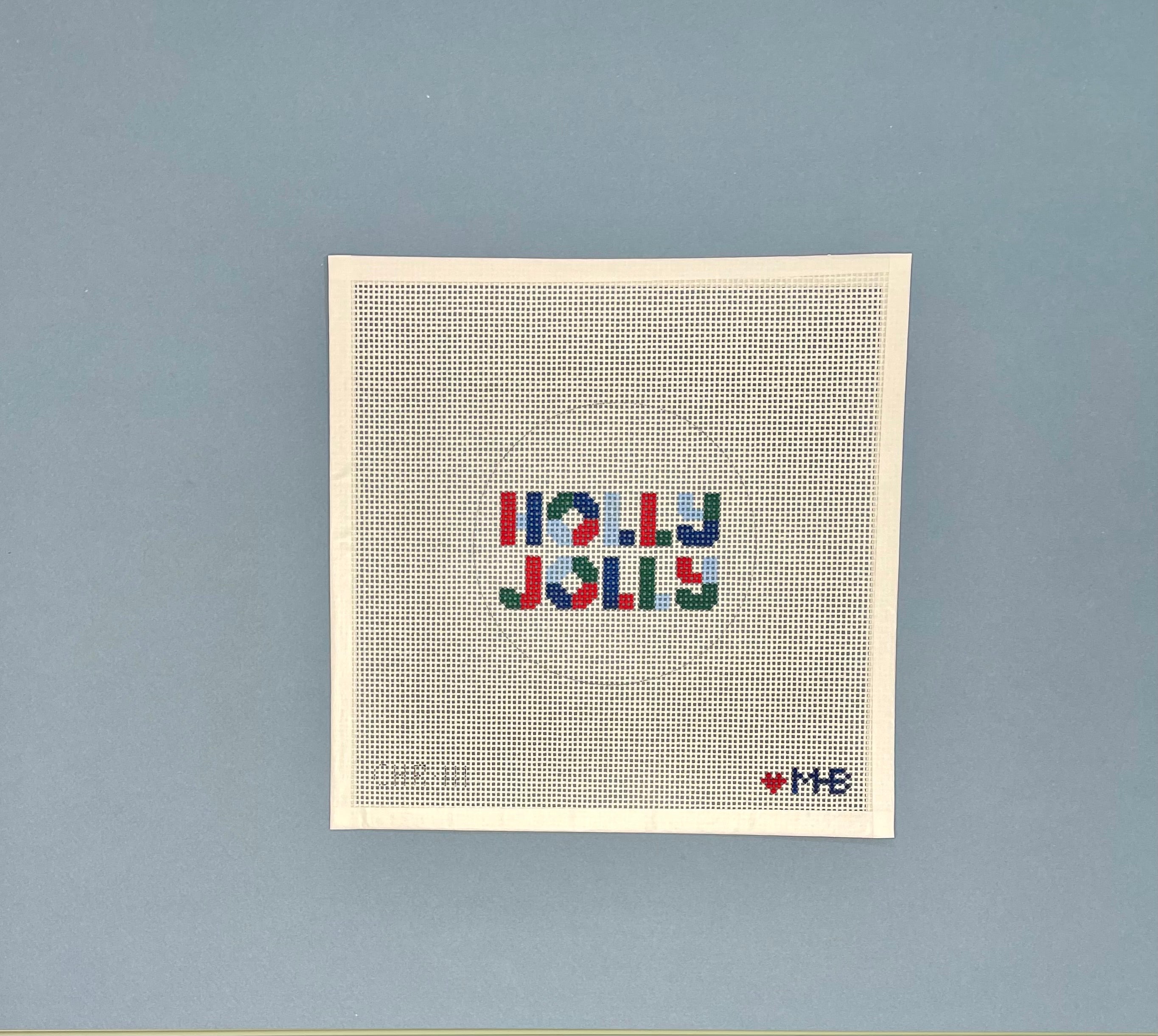 Holly Jolly Round Canvas