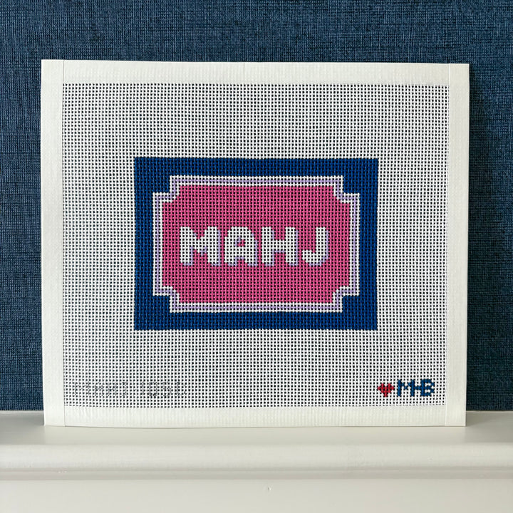 Bracket Frame Mahjong Insert - Navy Pink Lilac