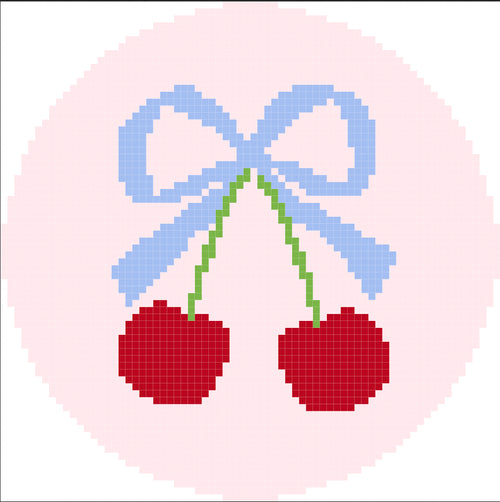 Cherry Round Canvas