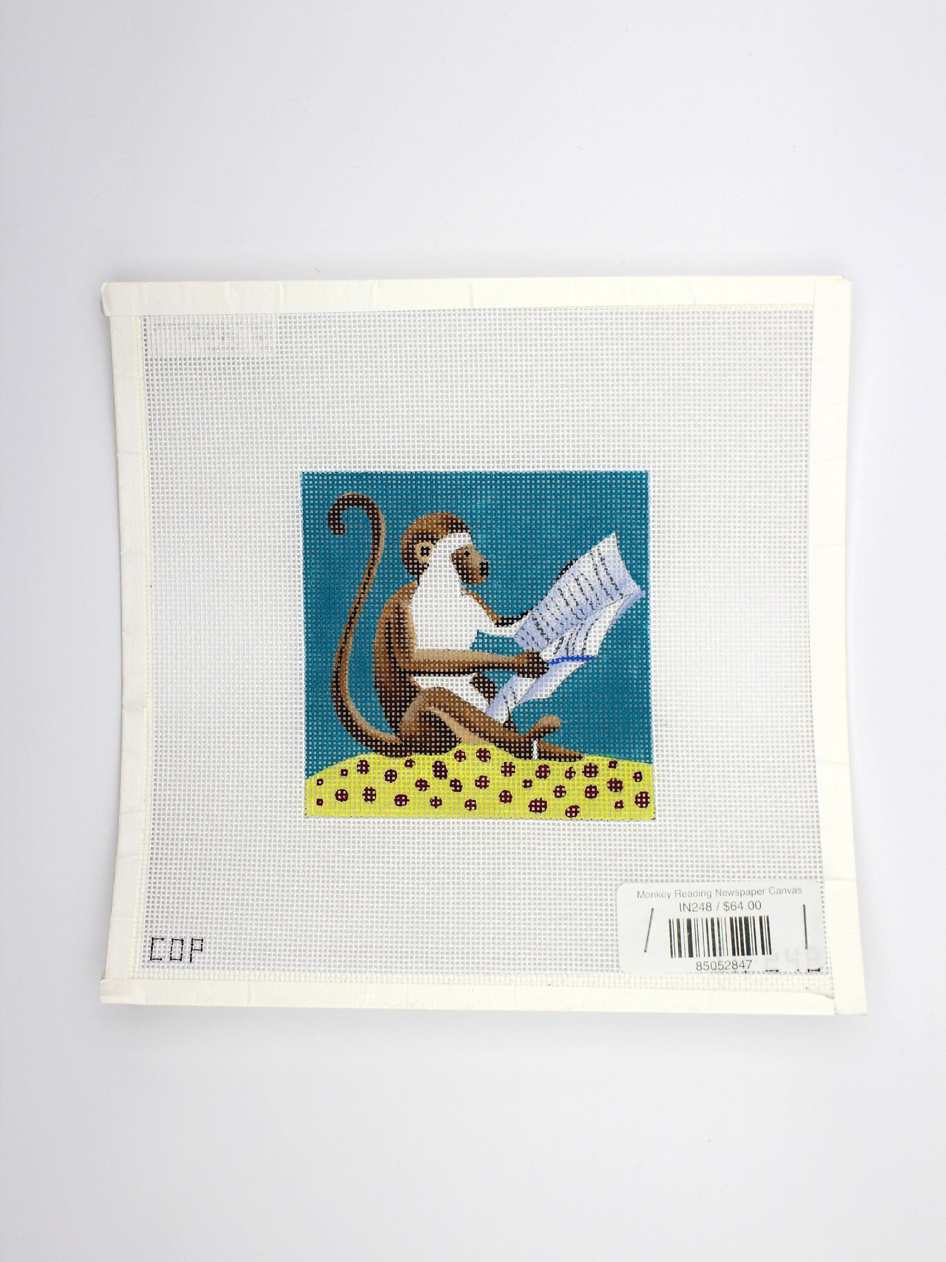 Monkey Reading Newspaper Canvas