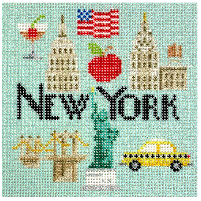 New York Travel Coaster Canvas