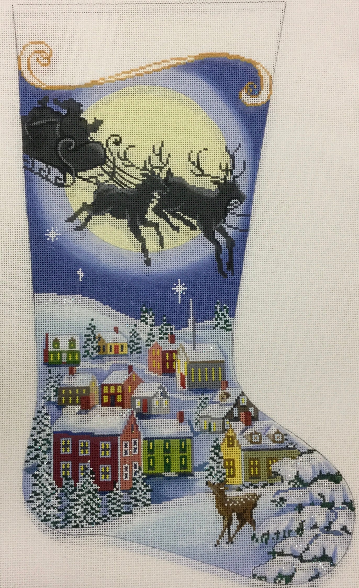 Night Before Christmas Stocking Canvas