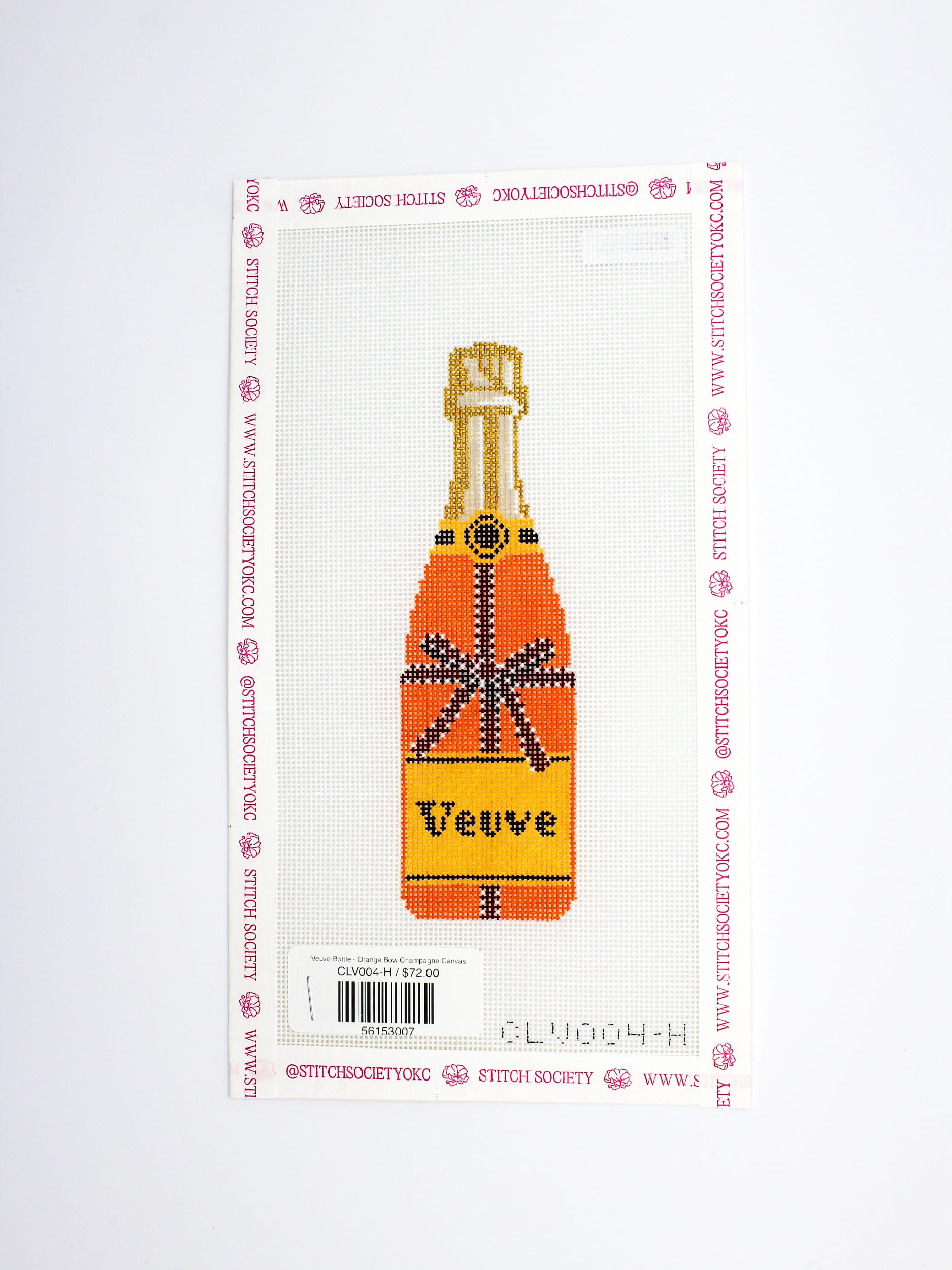 Veuve Bottle - Orange Bow Champagne Canvas
