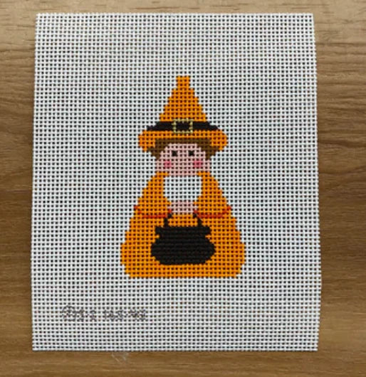 Orange Witch Angel Canvas