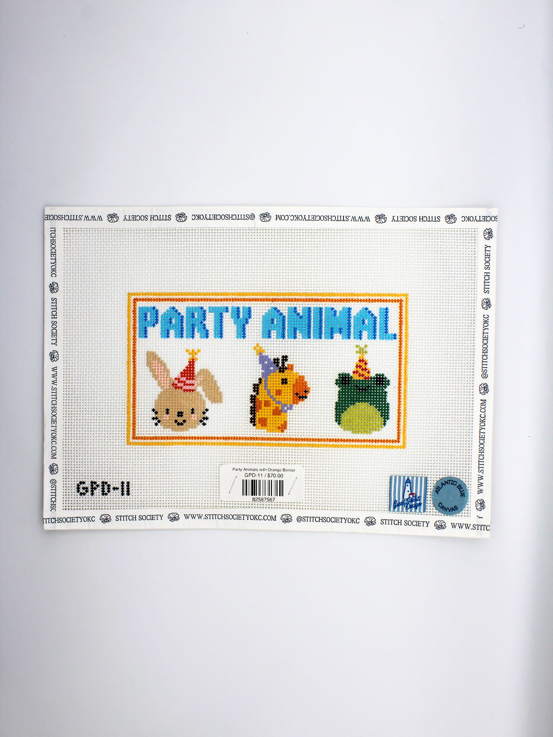 Party Animals with Orange Border
