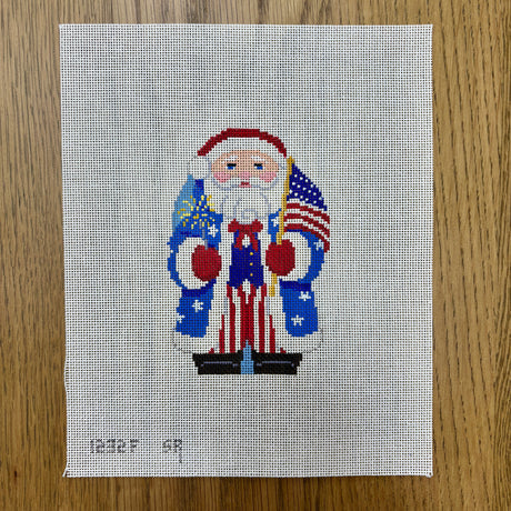 Patriotic Santa Canvas