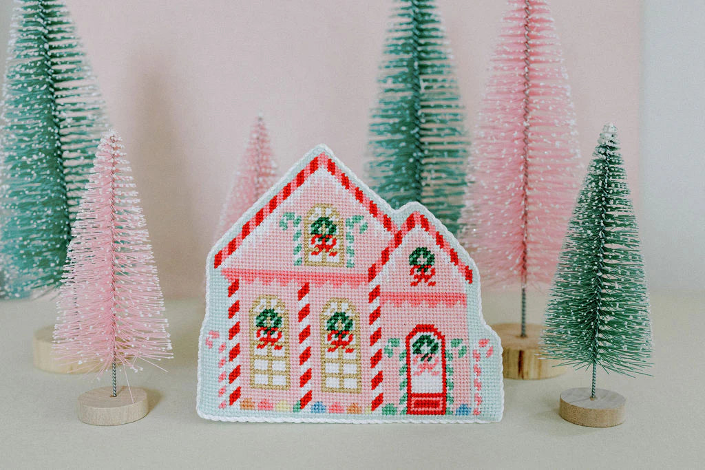 Christmas Village Peppermint House Canvas
