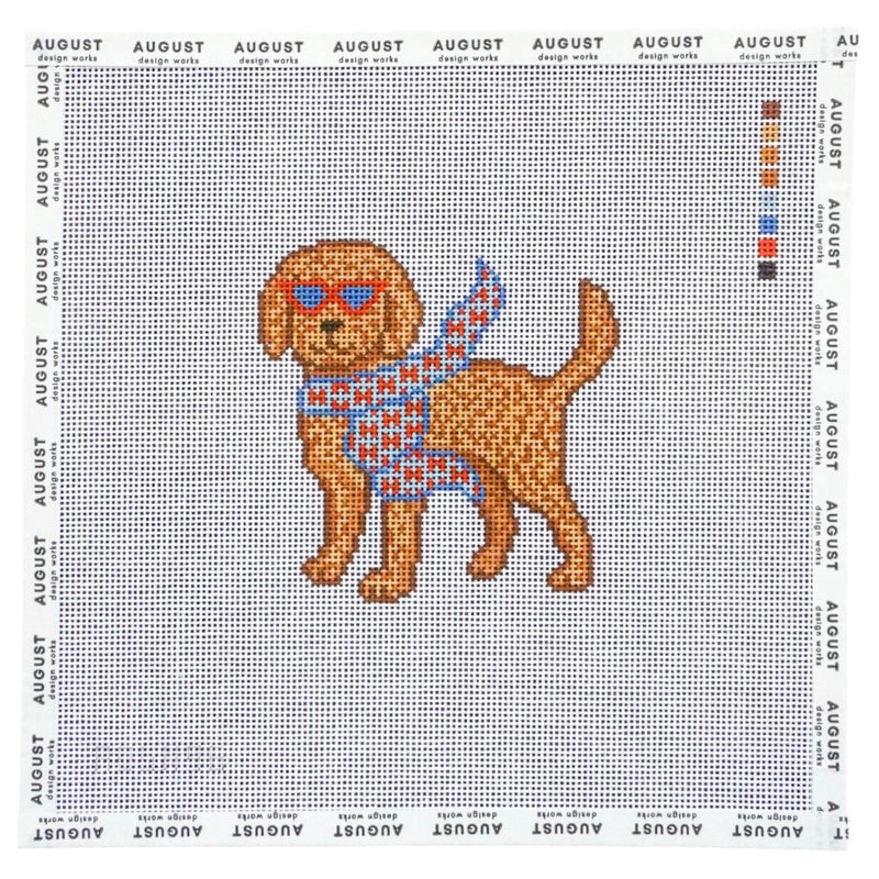 Bougie Goldendoodle - Needlepoint Canvas